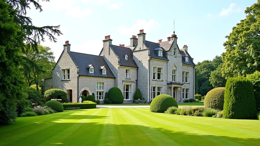 Birr Castle's impressive historic architecture set within the surrounding parkland landscape