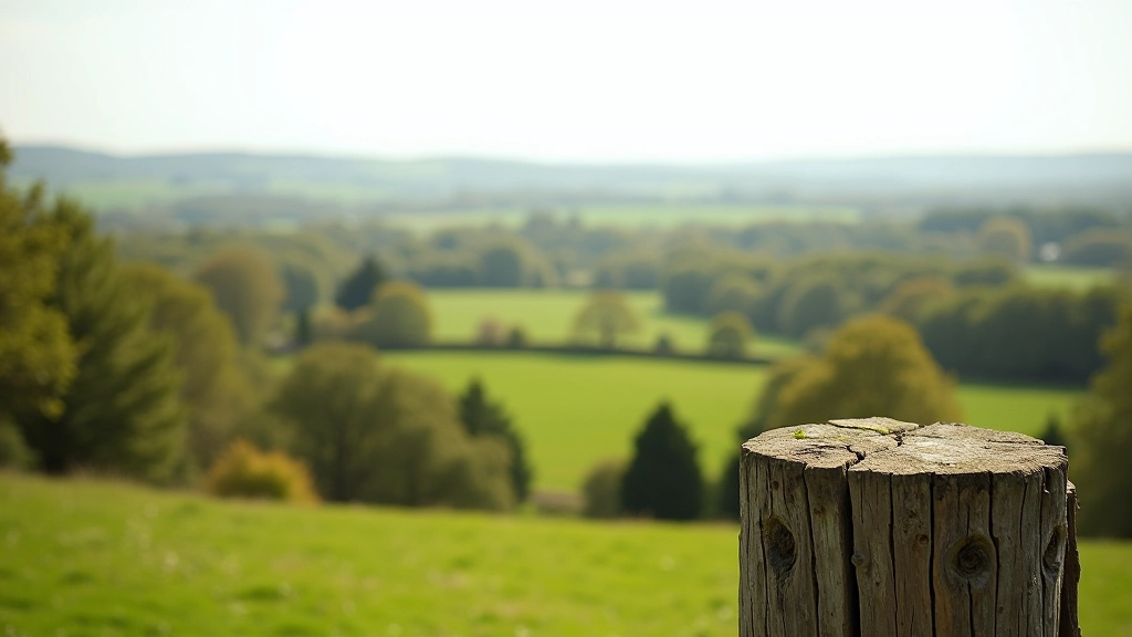 Elevated viewpoint across parkland with distant views